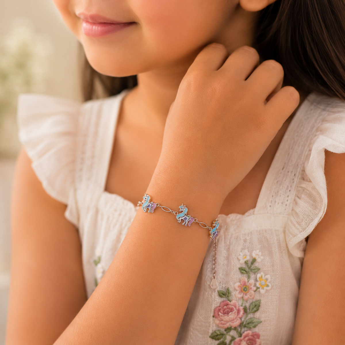 Unicorn Silver Chain Bracelet