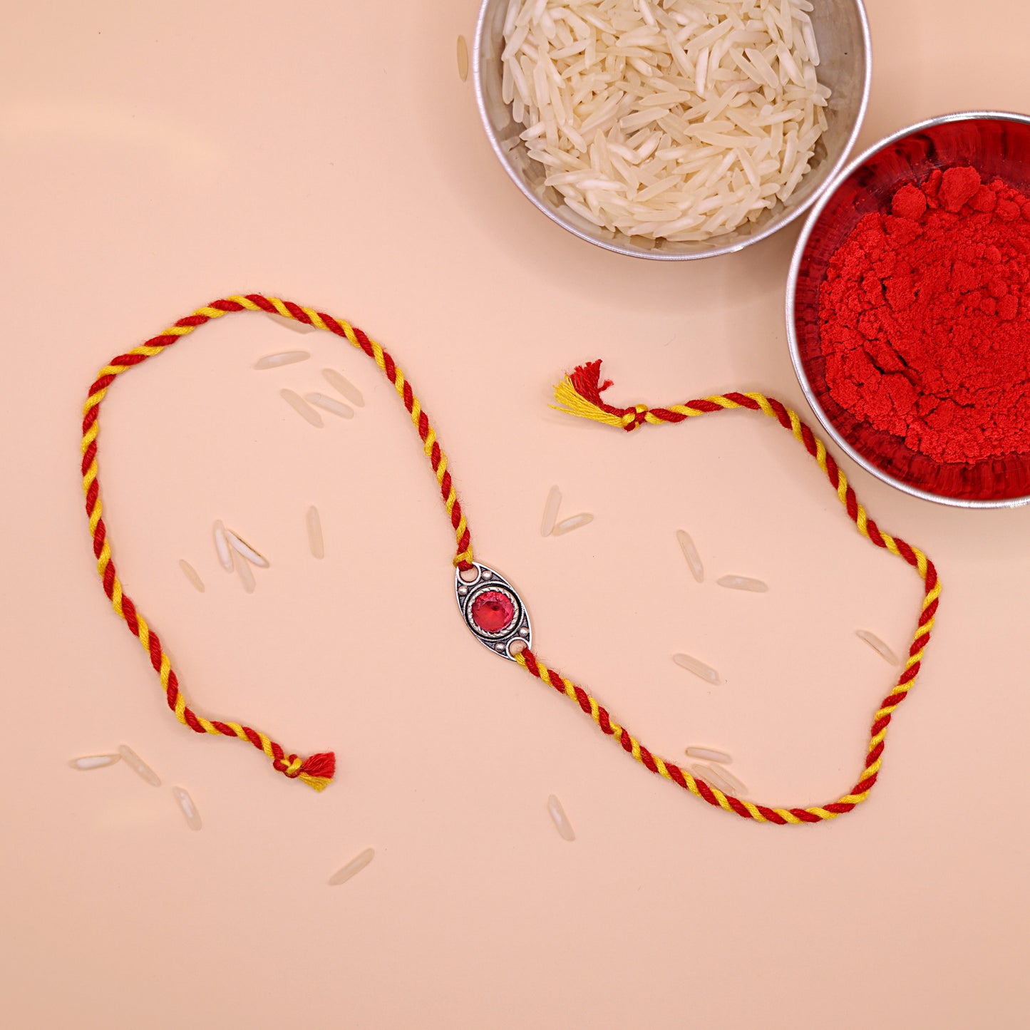 925 Silver Raj Tilak Rakhi