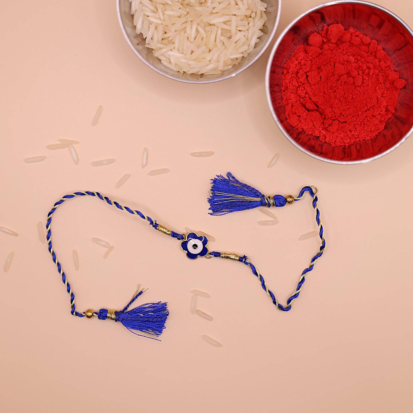 Evil Eye Protection Silver Rakhi