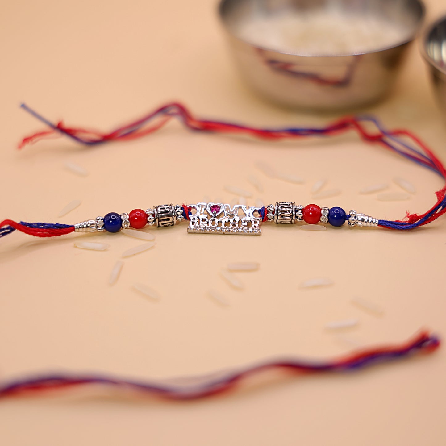 "I Love My Brother" Silver Rakhi