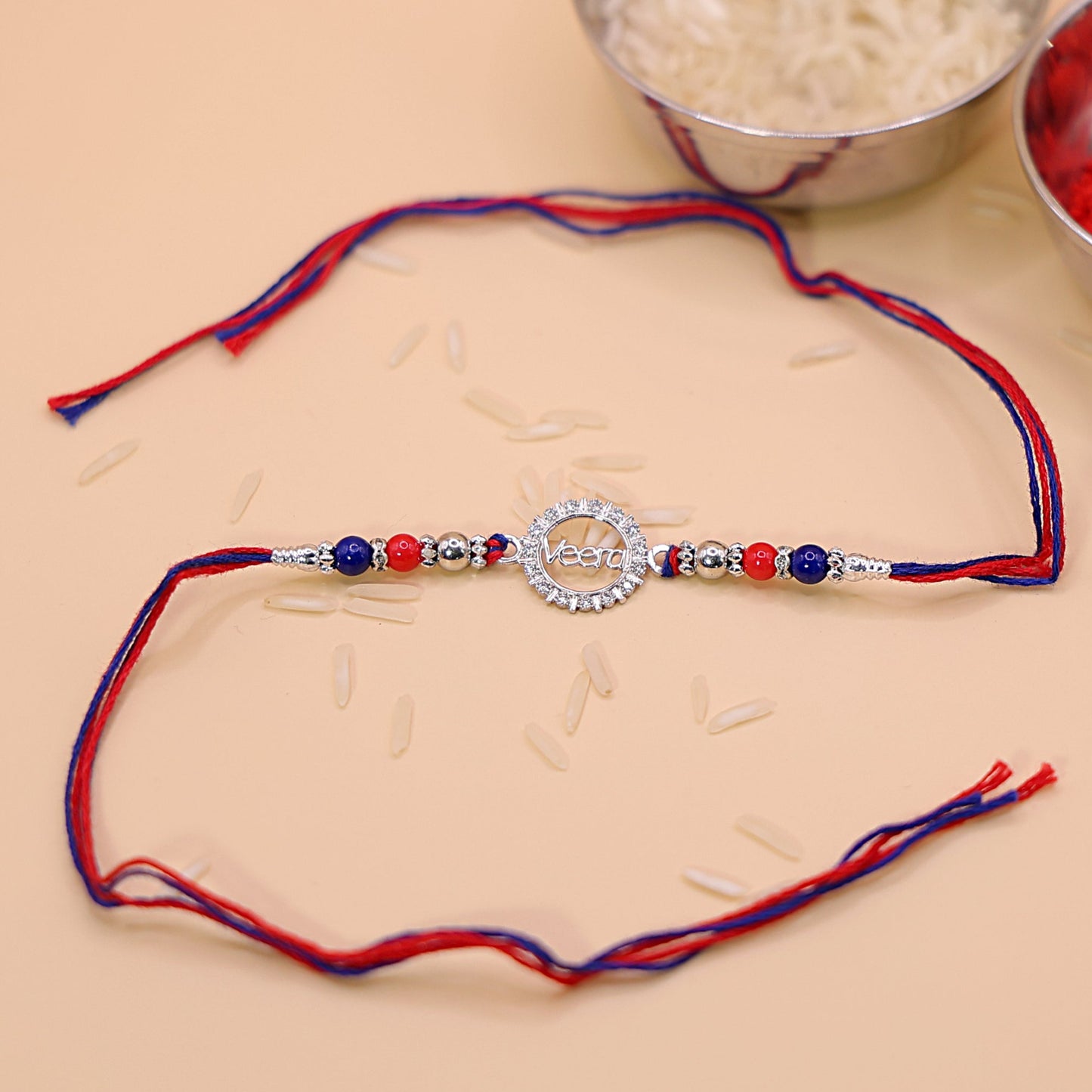 "VEERA" 925 Silver Rakhi