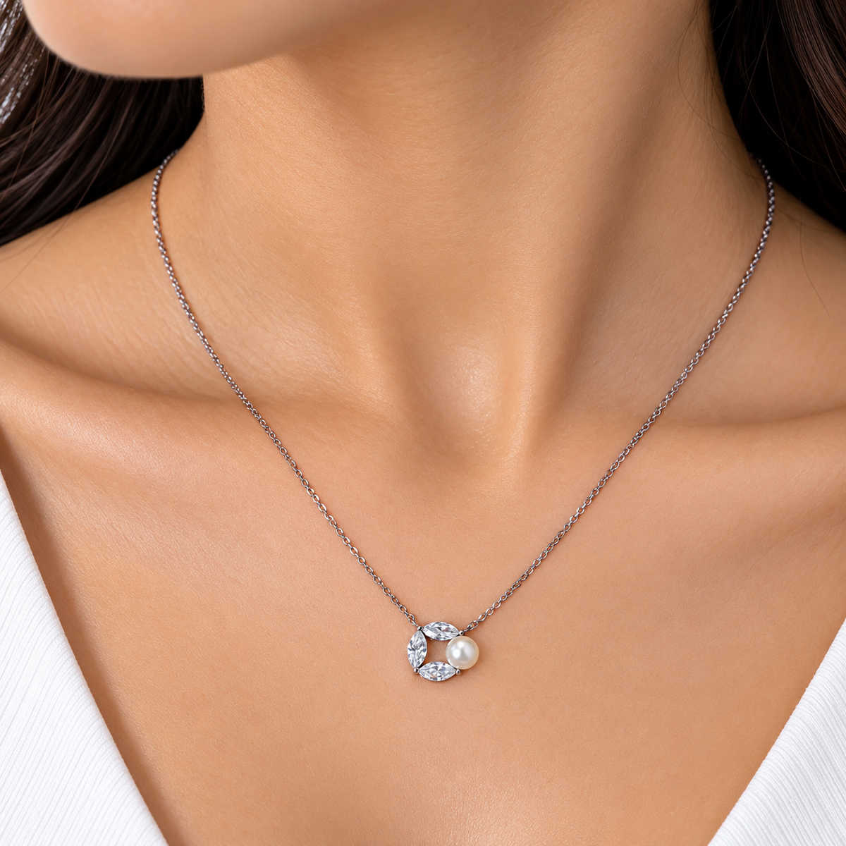 Marquise Pearl Pendant