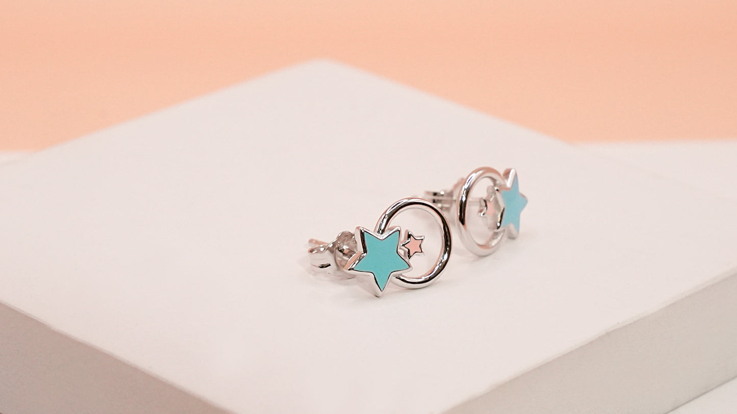 Twinkle Duo Stars Studs
