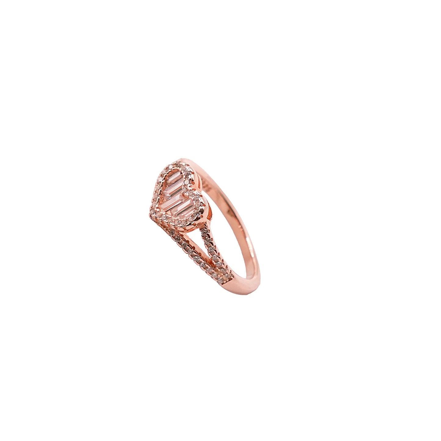 Baguette Heart Ring