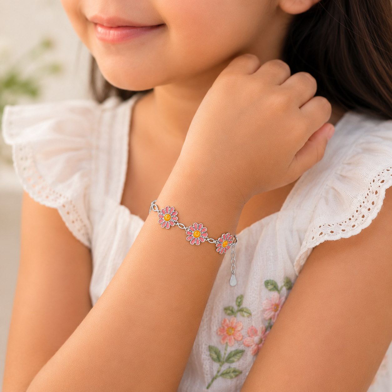 The Pink Sunflower Bracelet