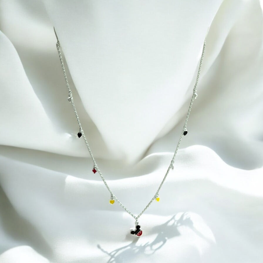 Mickey mouse beads necklace