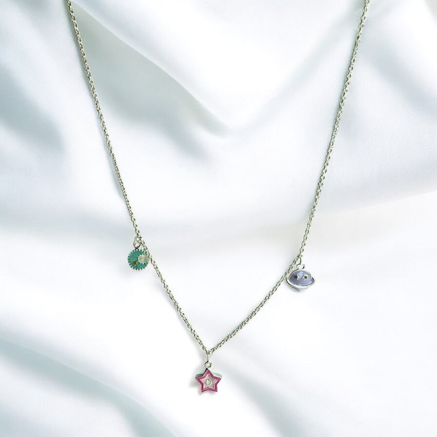 Star moon necklace