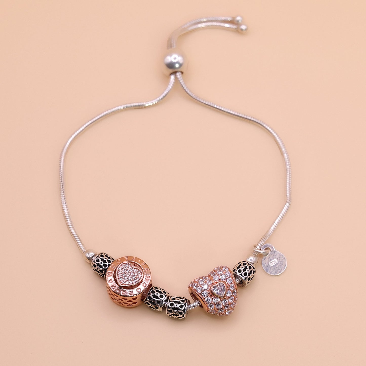 Heart Pandora Charm Bracelet