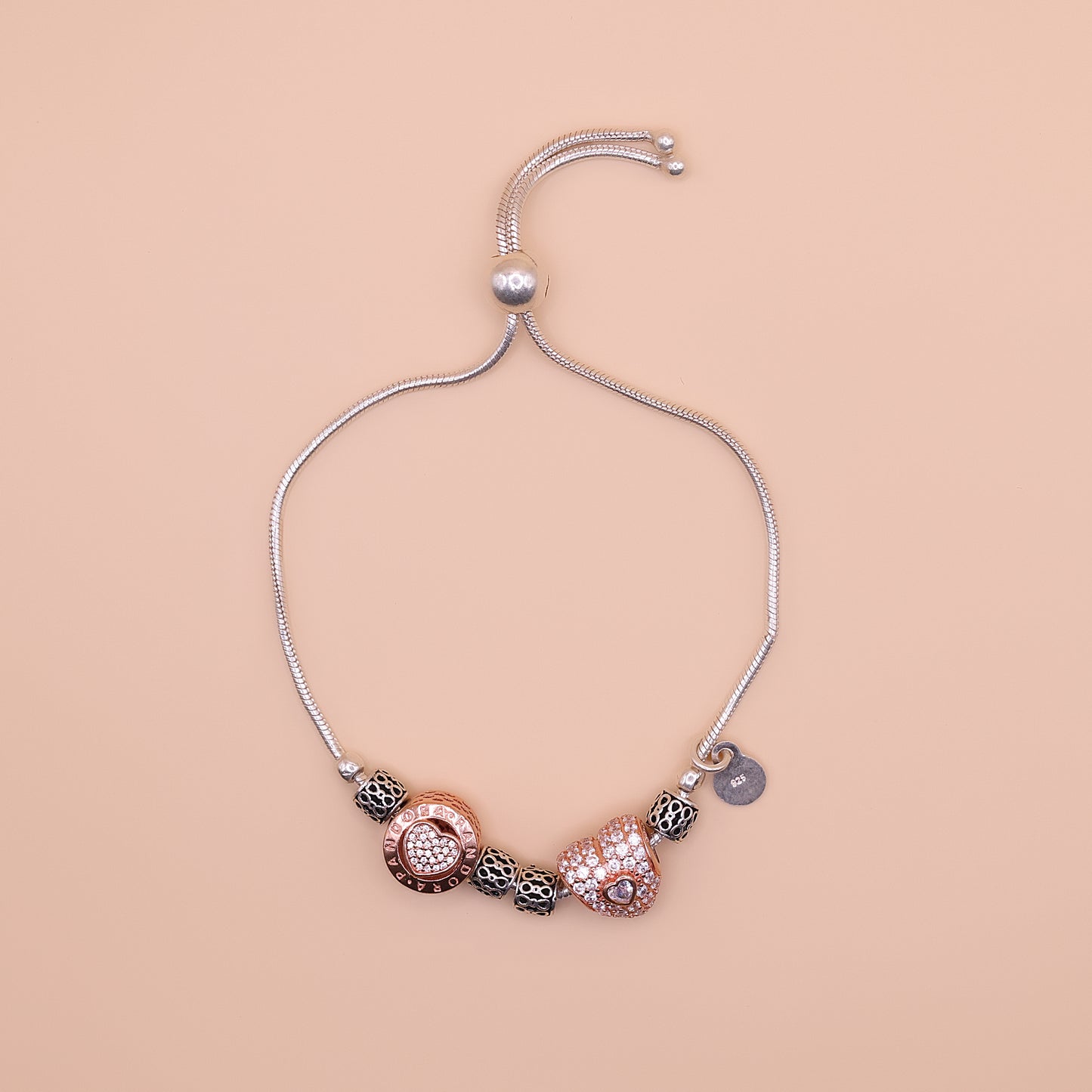 Heart Pandora Charm Bracelet