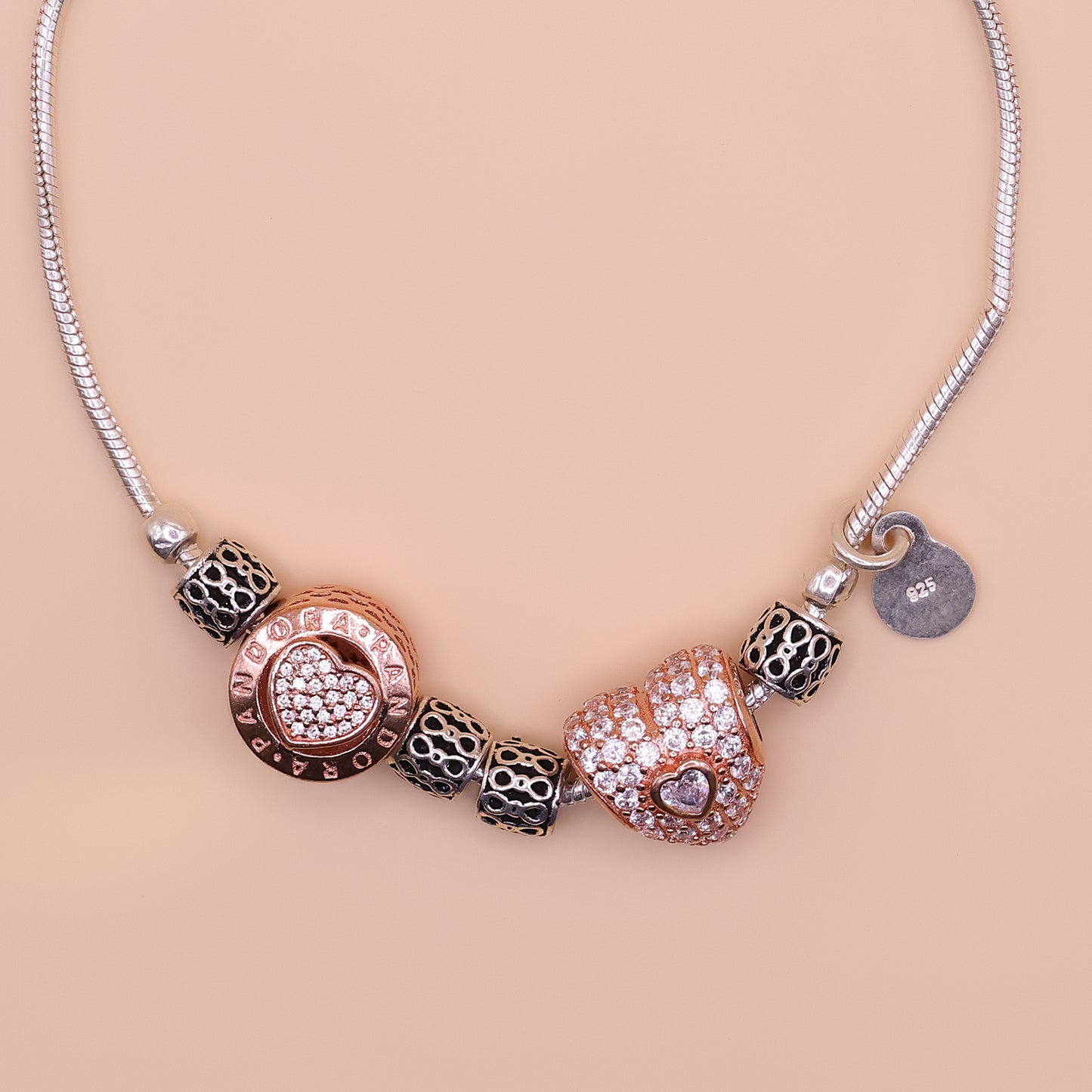 Heart Pandora Charm Bracelet