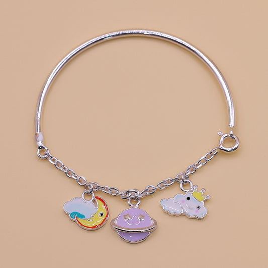 Star moon half kada half chain
