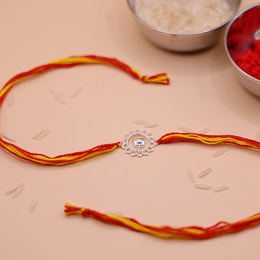 925 Silver Lotus Rakhi