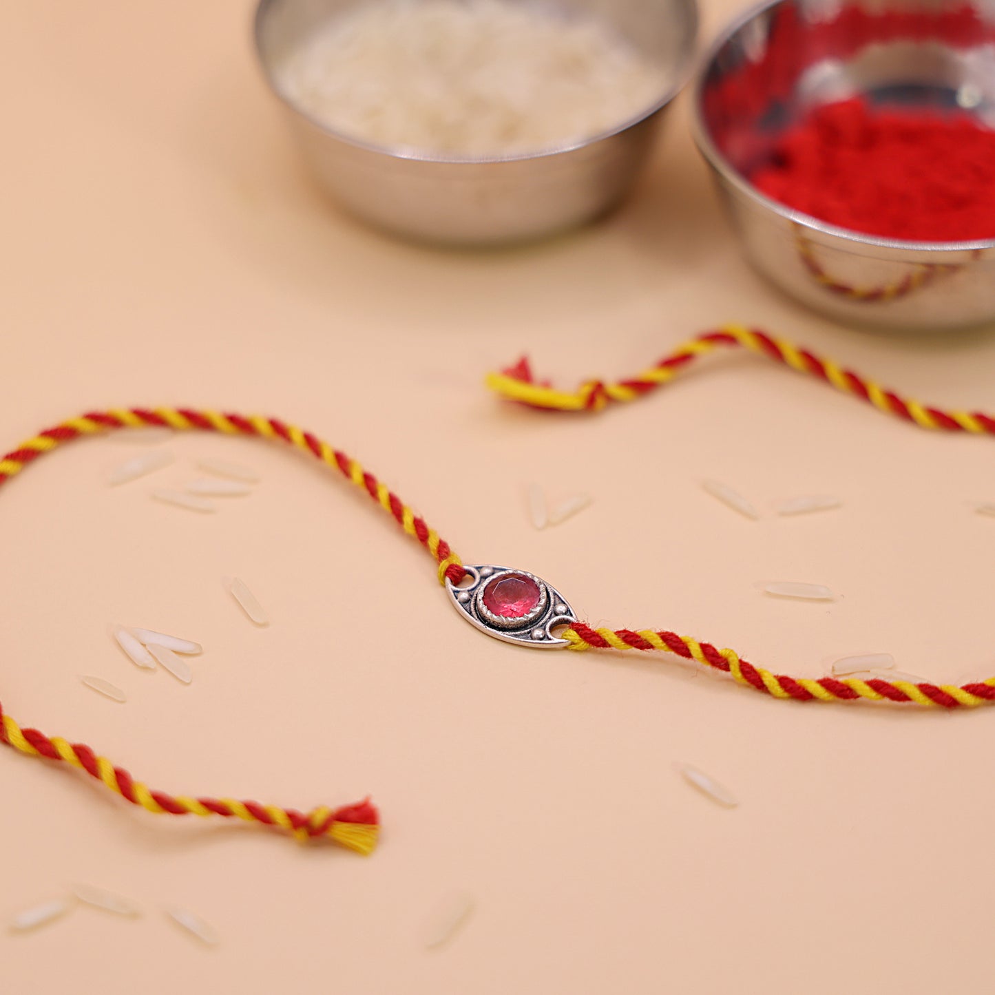 925 Silver Raj Tilak Rakhi
