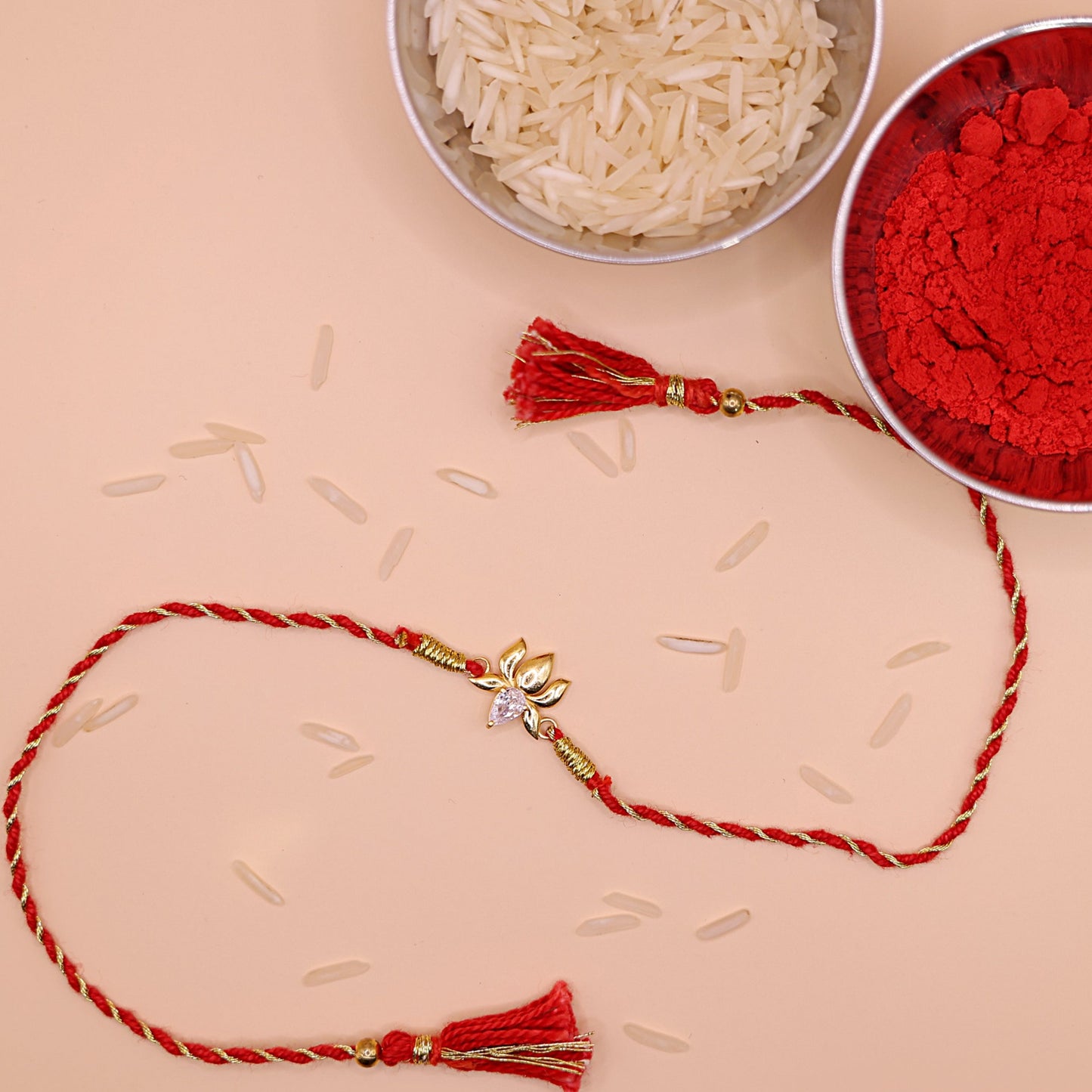 925 Silver Lotus Aura Rakhi