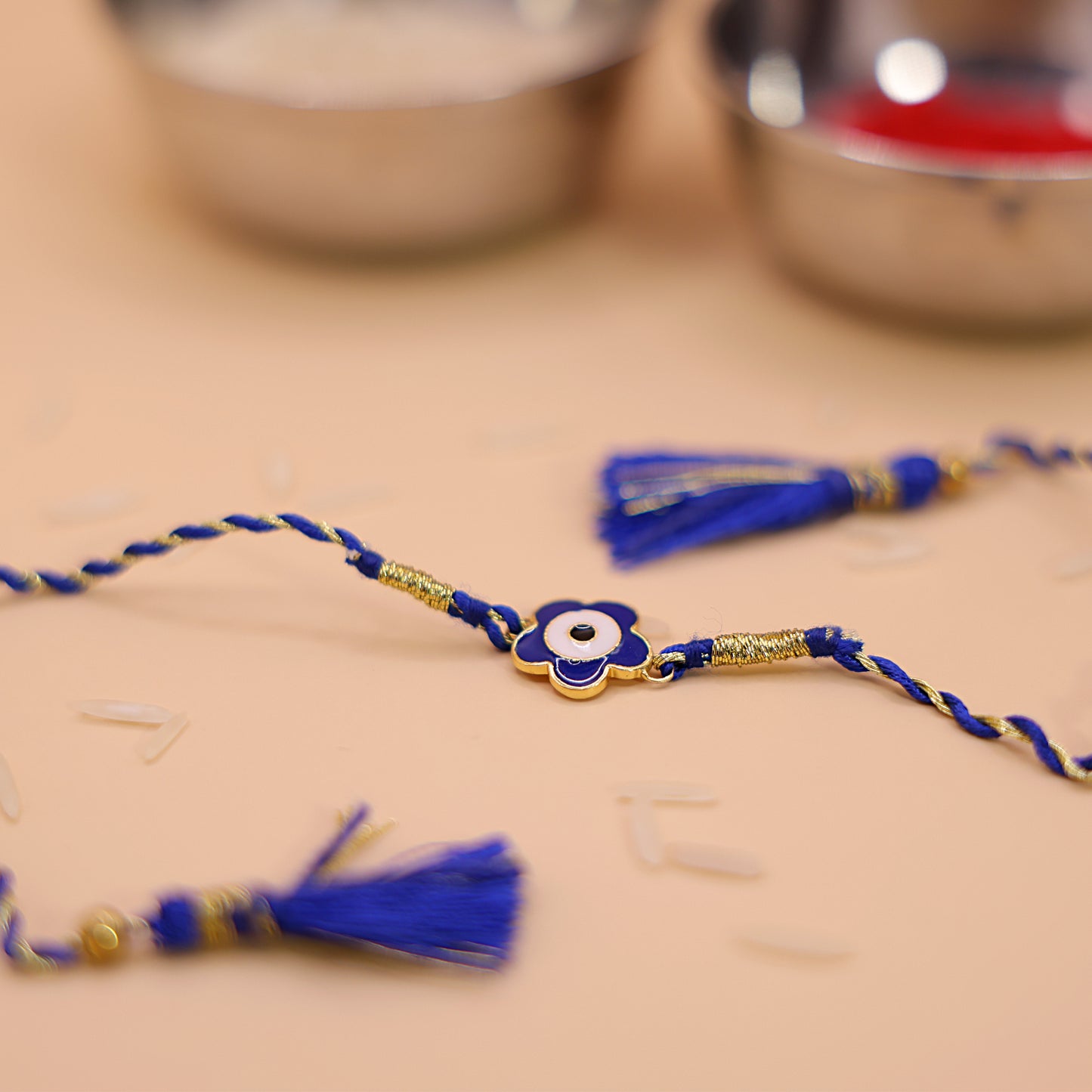 Evil Eye Protection Silver Rakhi