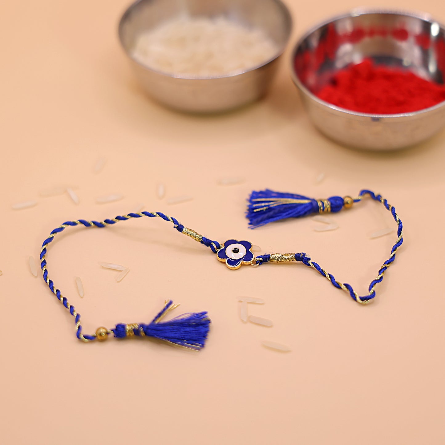 Evil Eye Protection Silver Rakhi