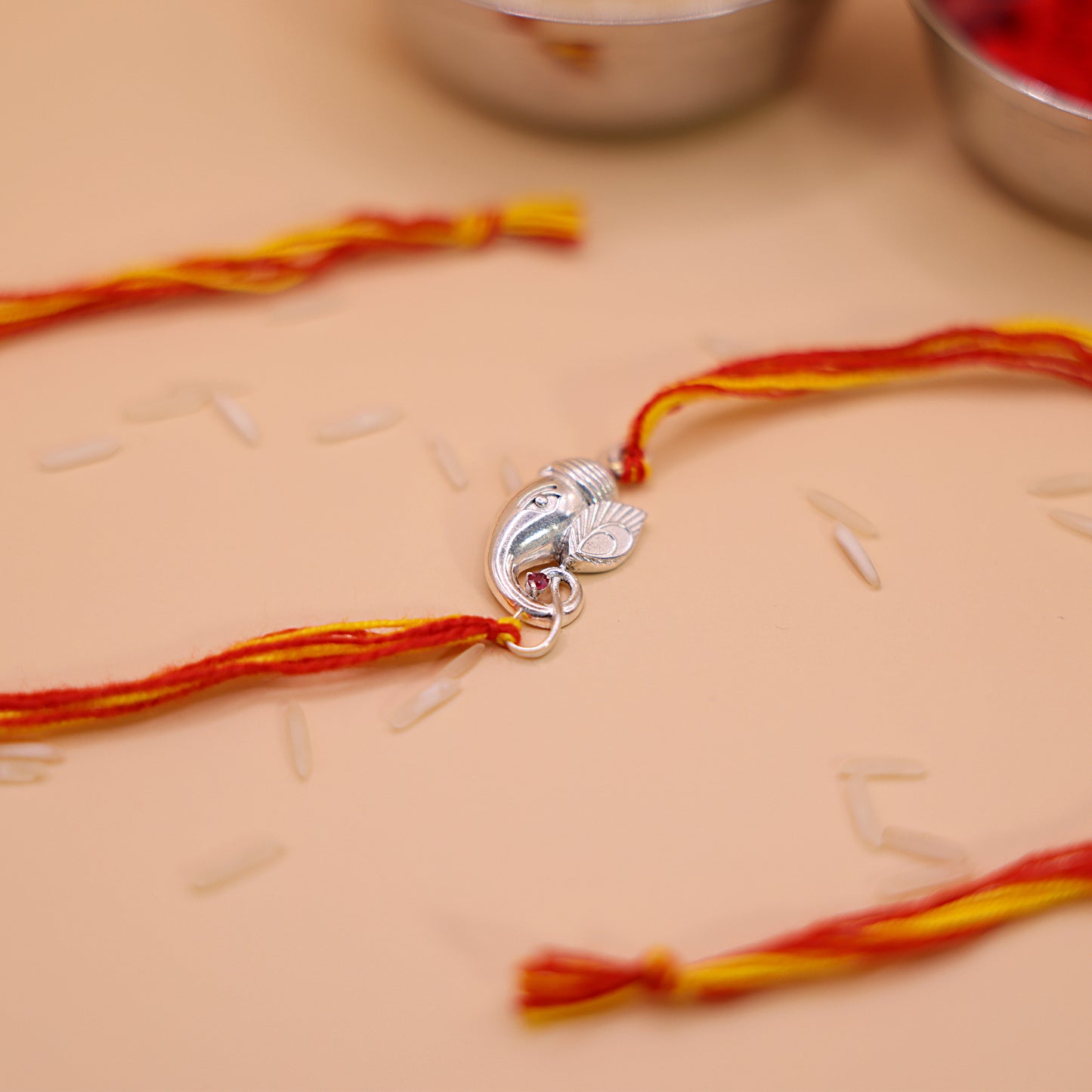 925 Silver Ganpati Rakhi