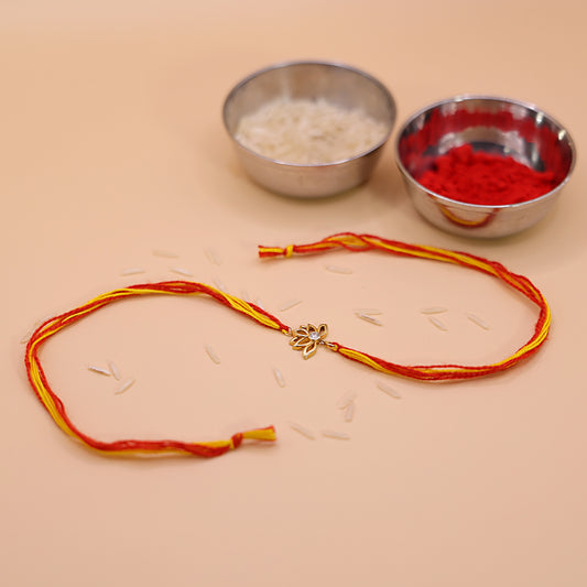 Moonlit Lotus Silver Rakhi
