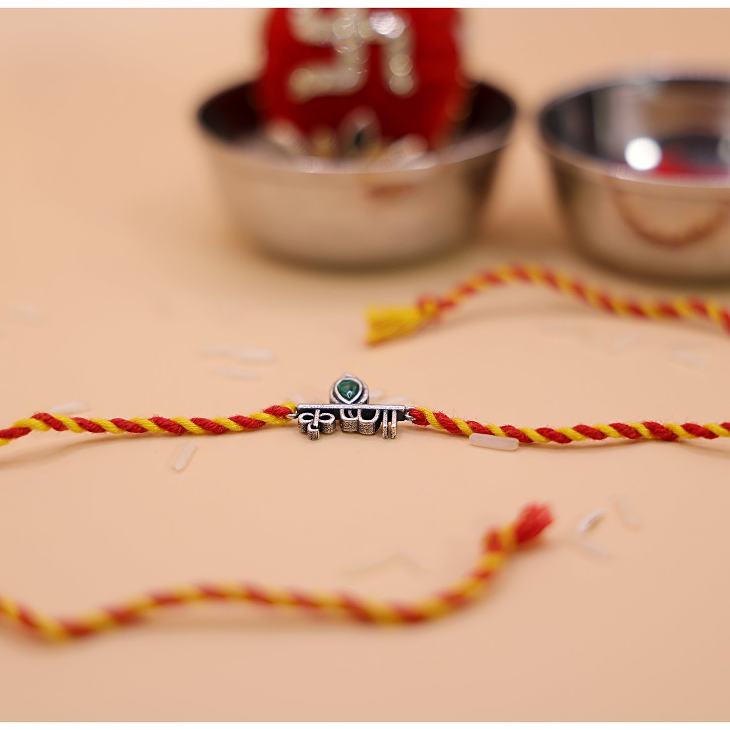 925 Silver कृष्ण Rakhi