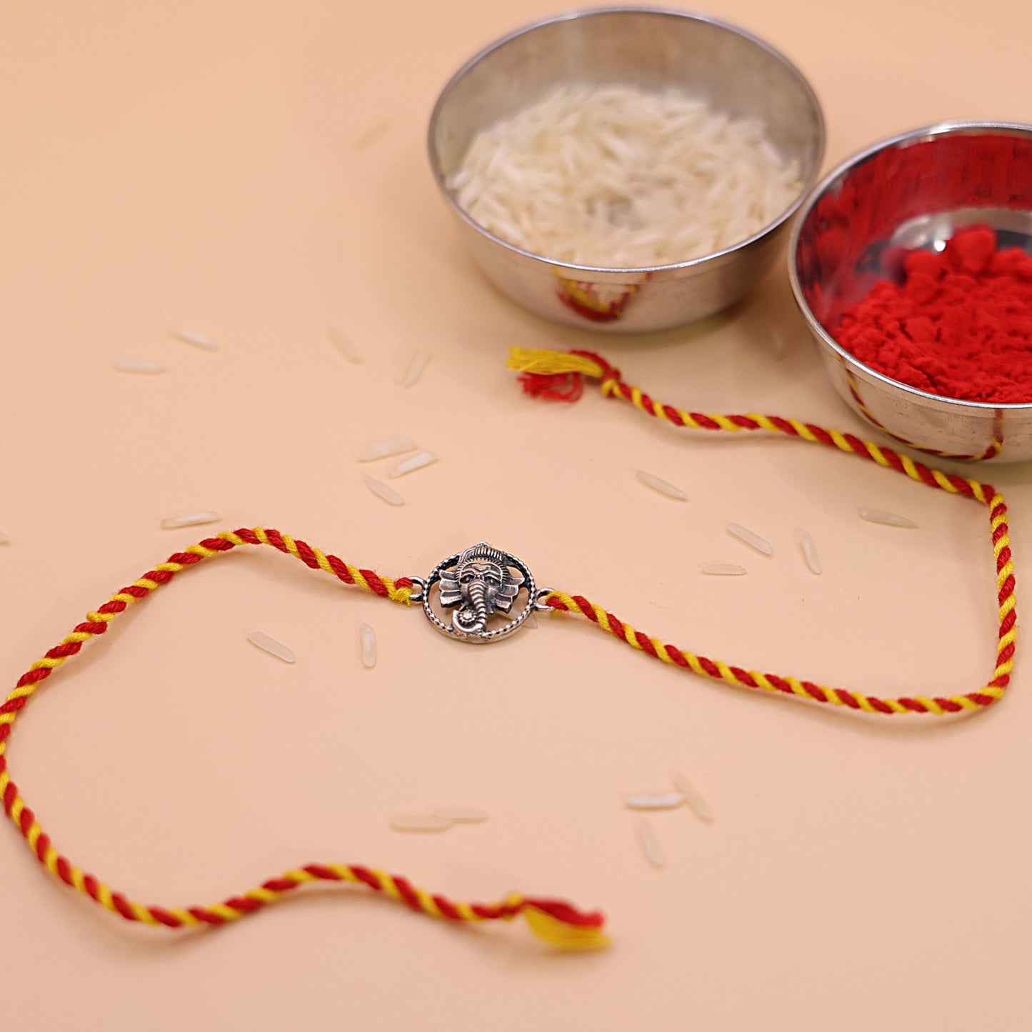 925 Silver श्री गणेश Rakhi