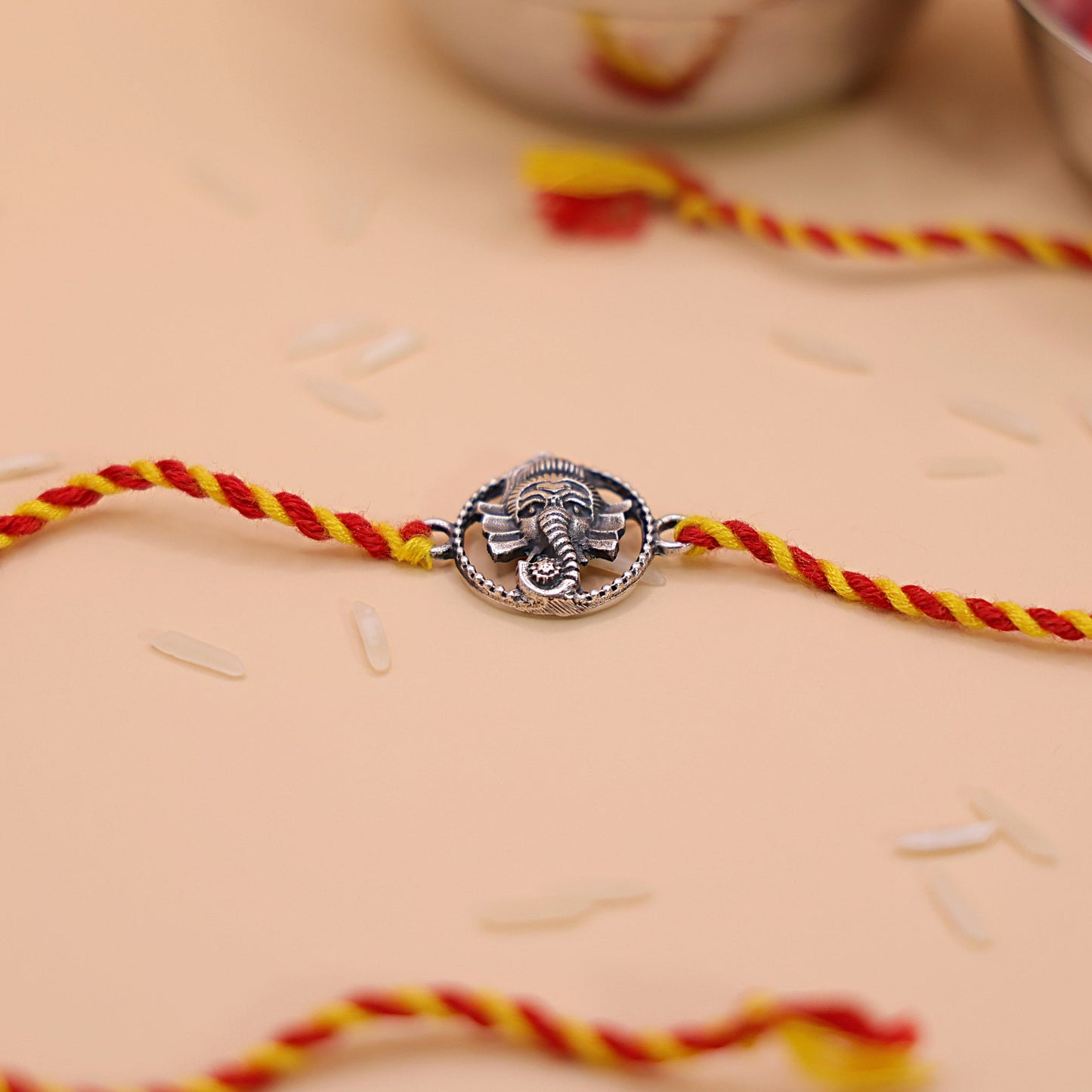 925 Silver श्री गणेश Rakhi