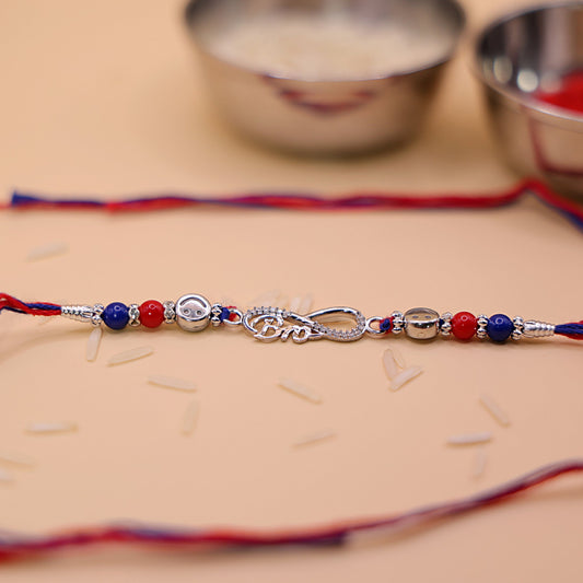Infinity Bro Silver Rakhi
