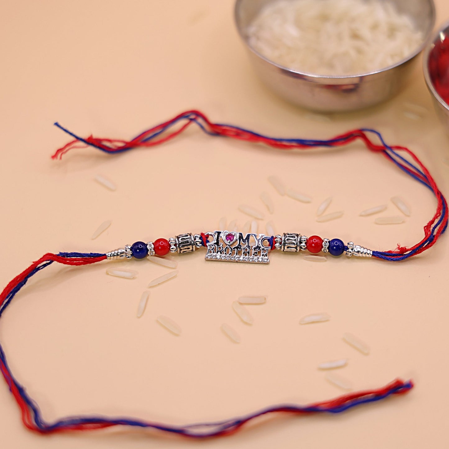 "I Love My Brother" Silver Rakhi