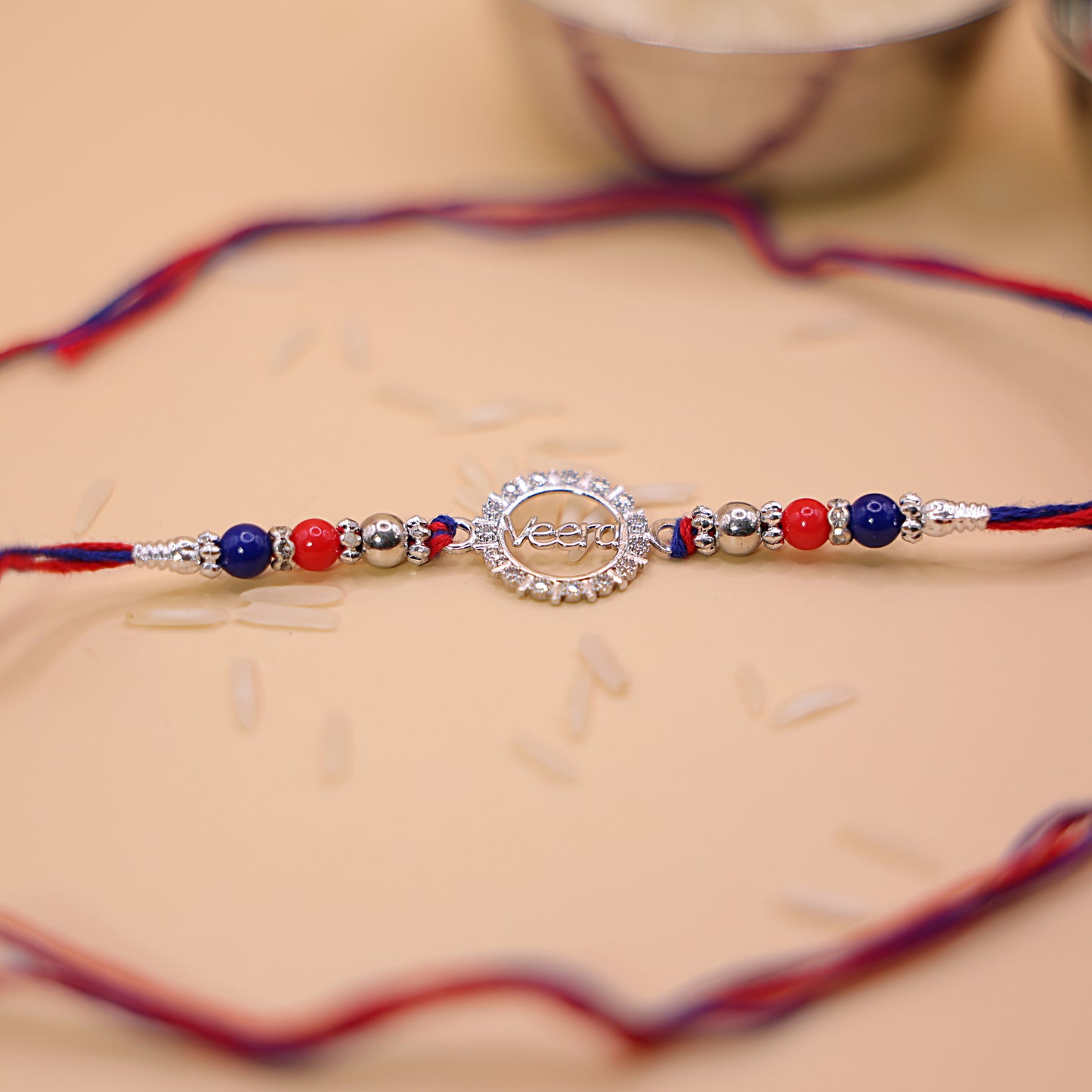 "VEERA" 925 Silver Rakhi