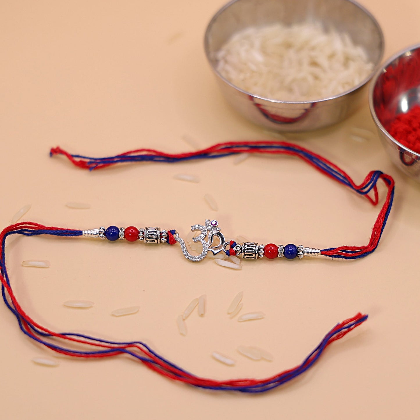 "ॐ (Om)" 925 Silver Rakhi