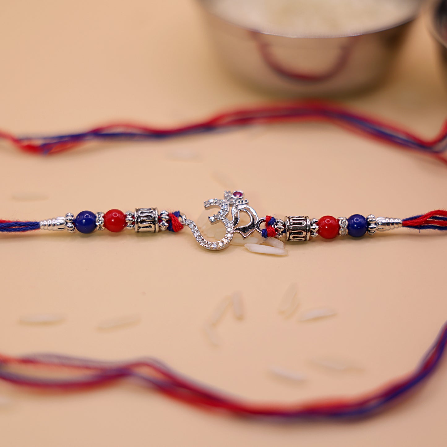 "ॐ (Om)" 925 Silver Rakhi
