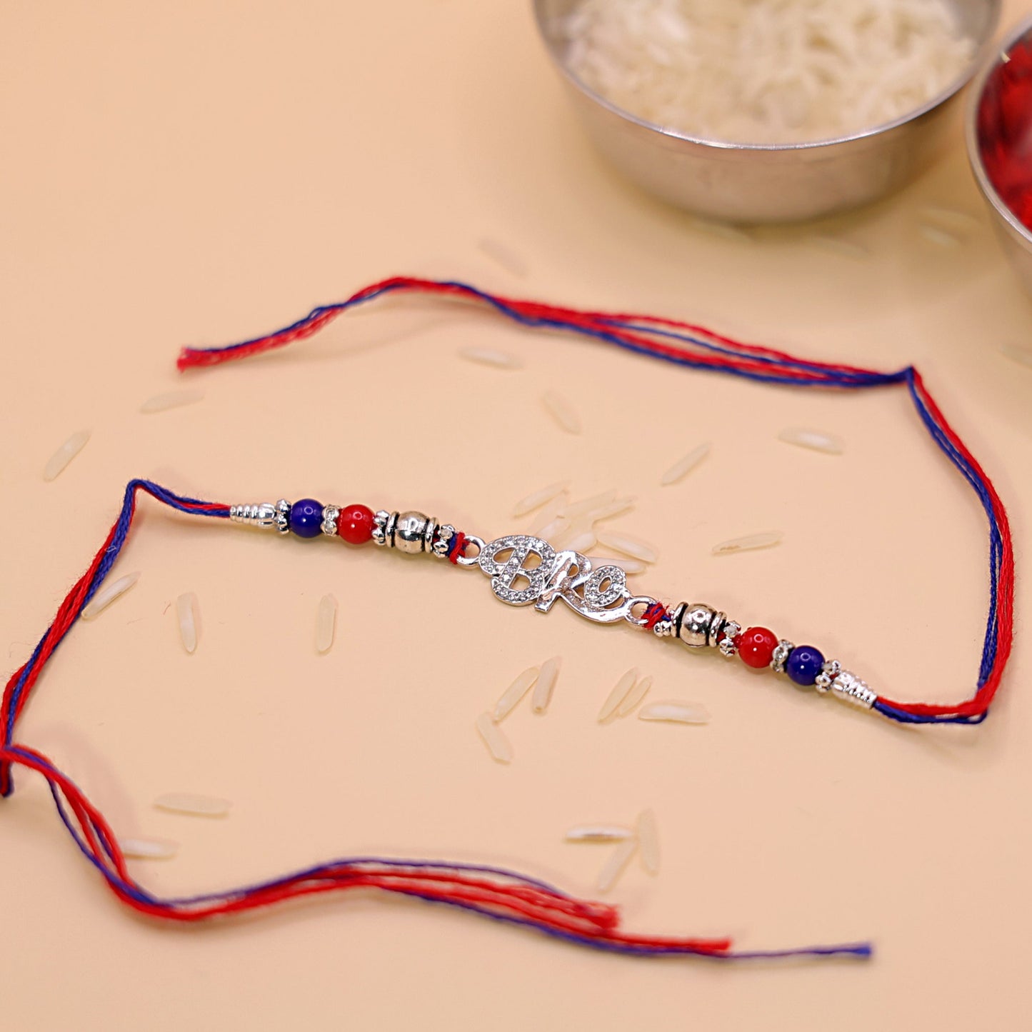 "BRO" Silver Rakhi