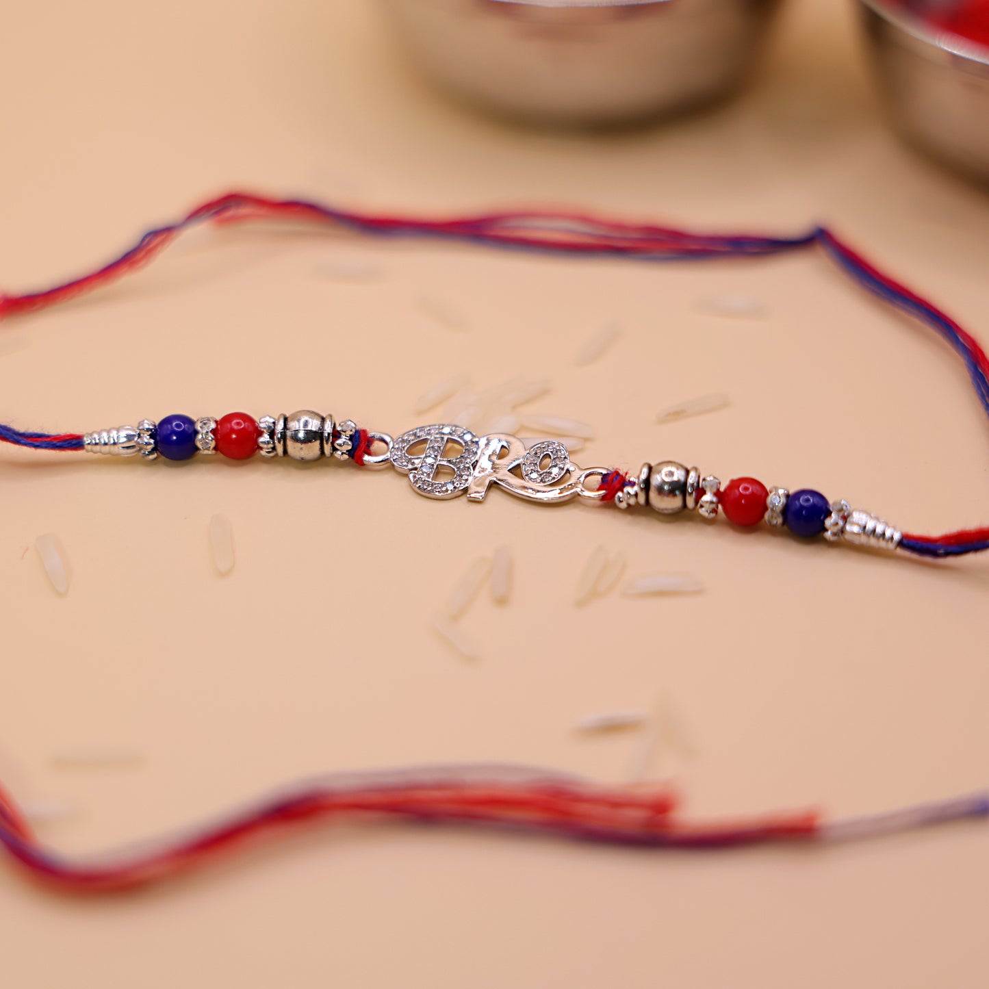 "BRO" Silver Rakhi