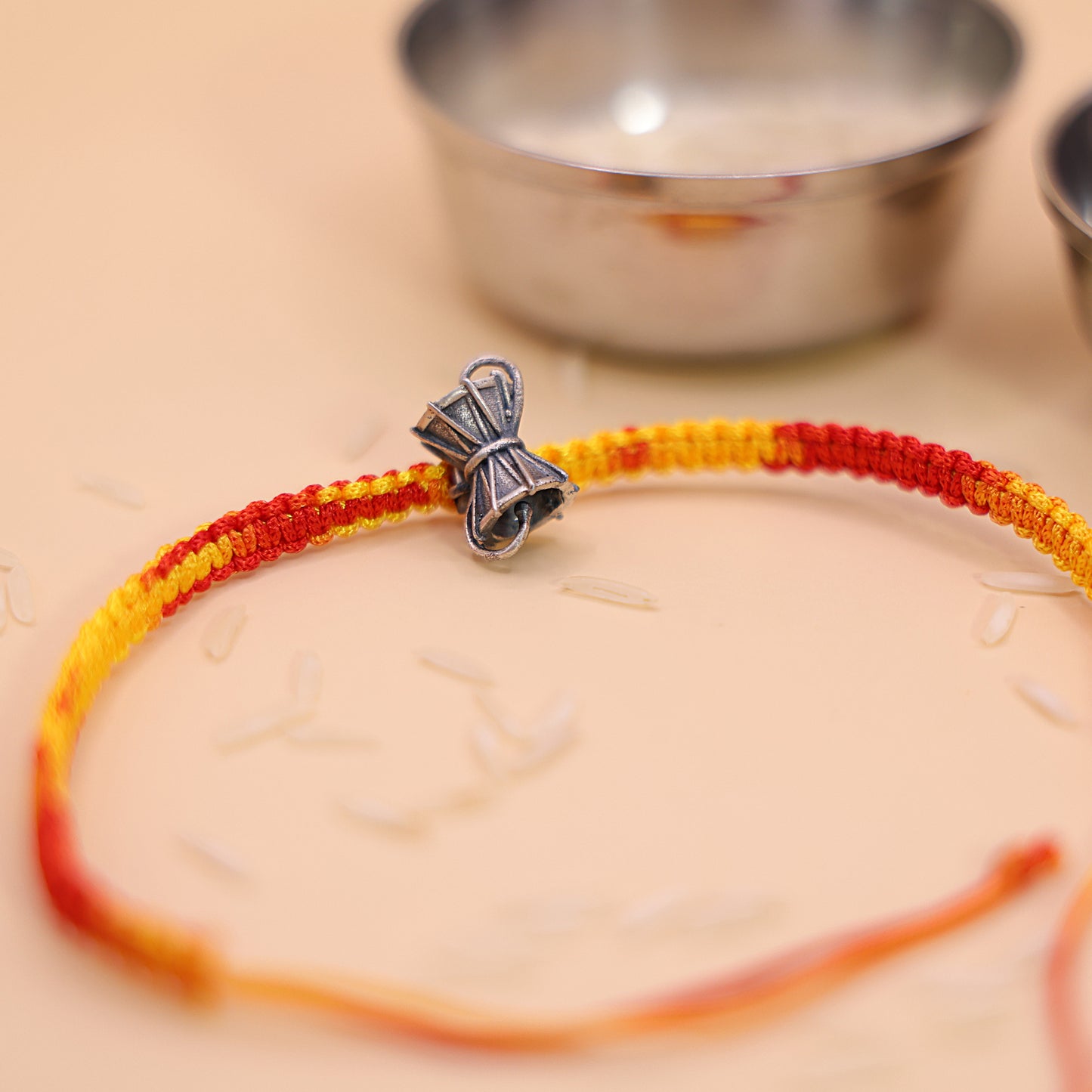 Mahadev Dumroo Silver Rakhi
