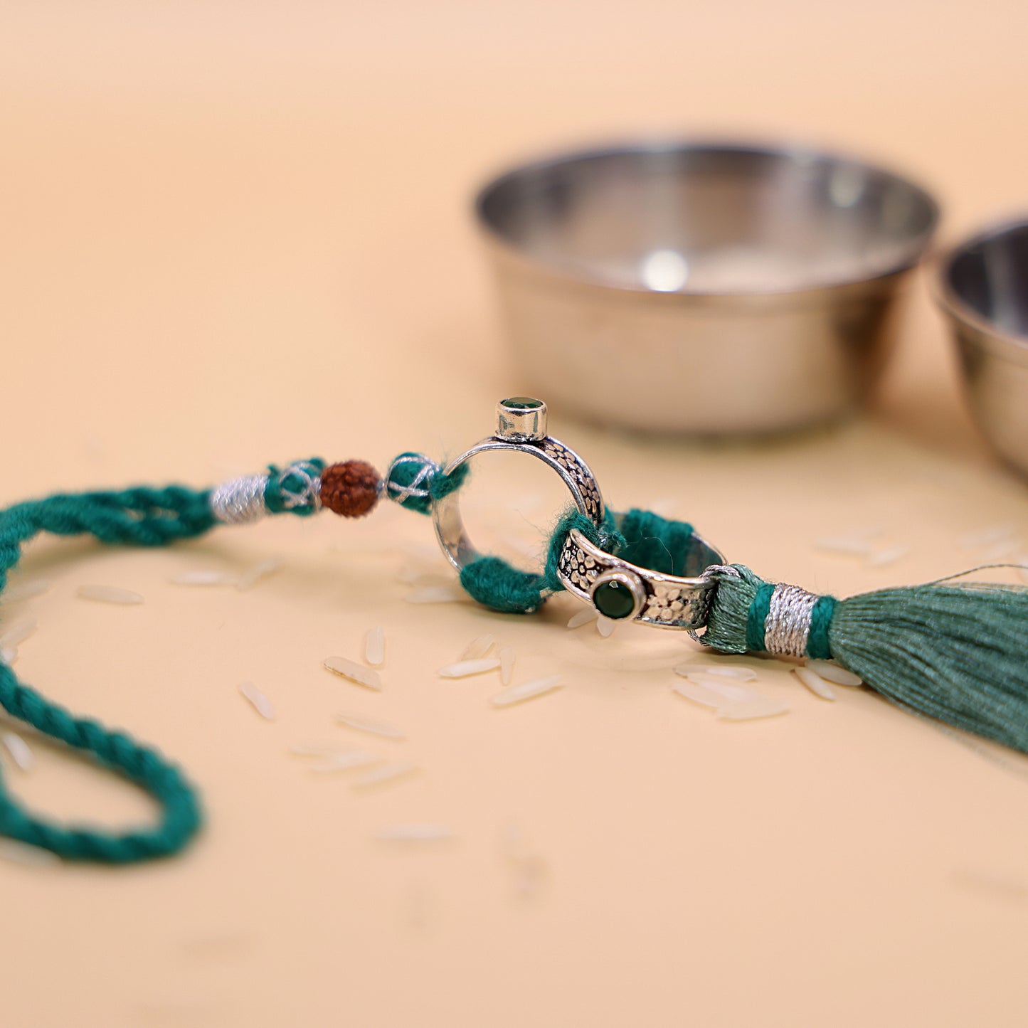 Green Stone Toe Ring Lumba