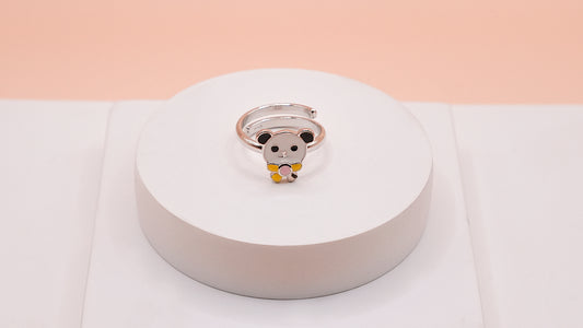 Panda Bow Baby Ring
