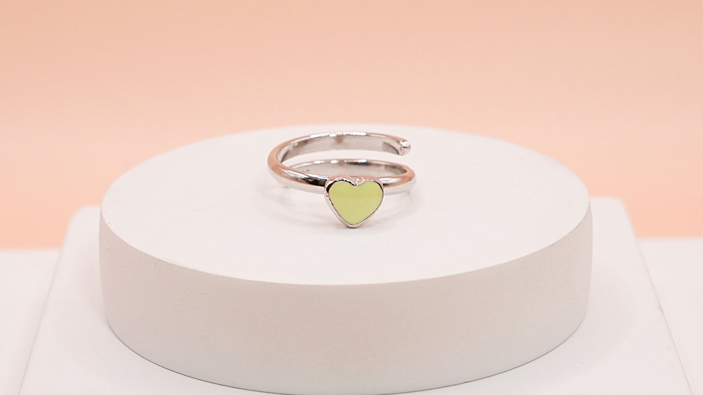 Baby Green Heart Ring