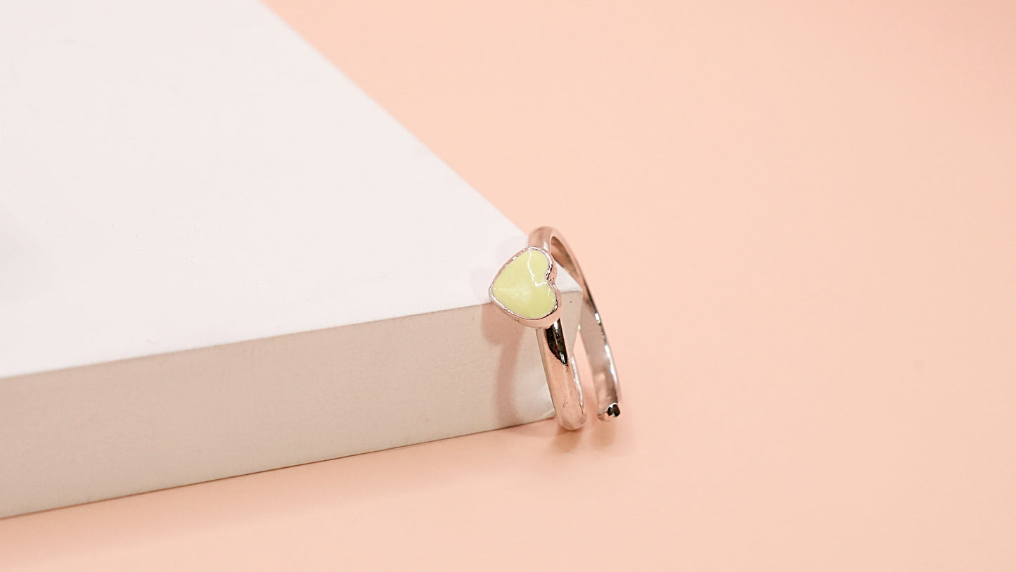 Baby Green Heart Ring