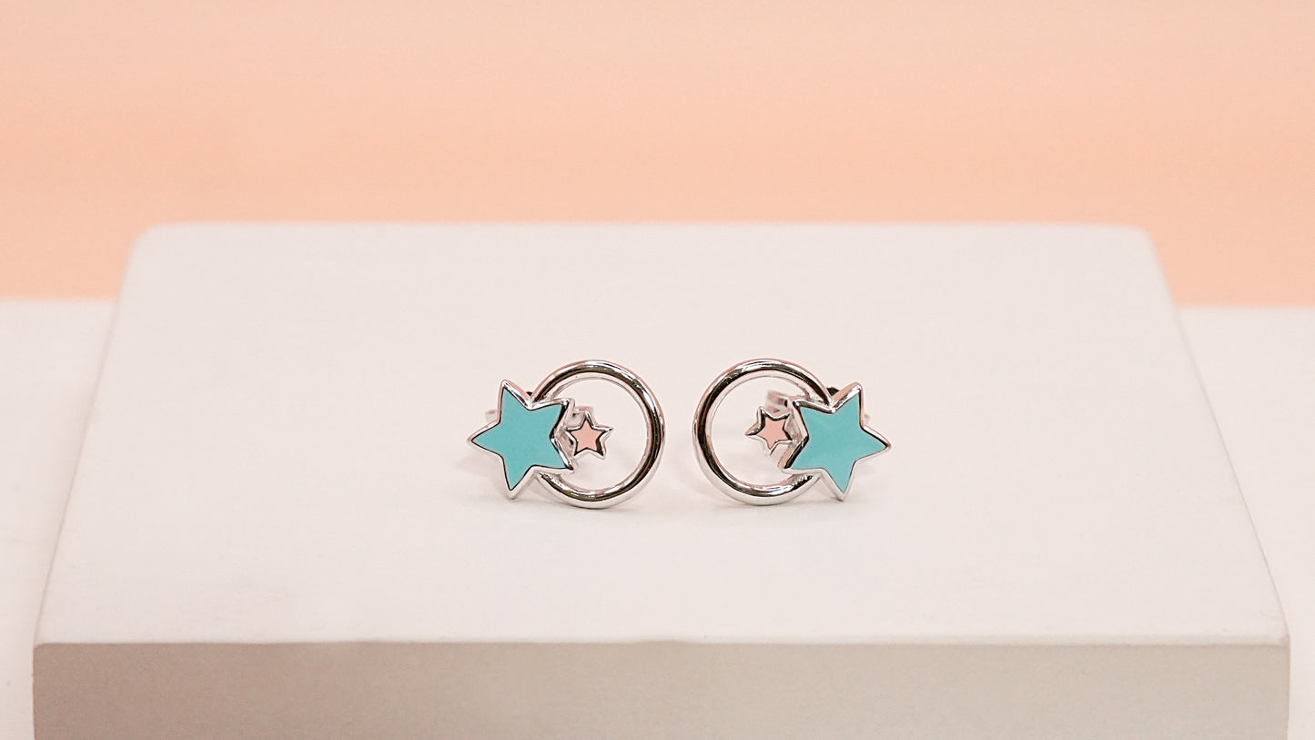 Twinkle Duo Stars Studs