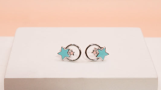Twinkle Duo Stars Studs