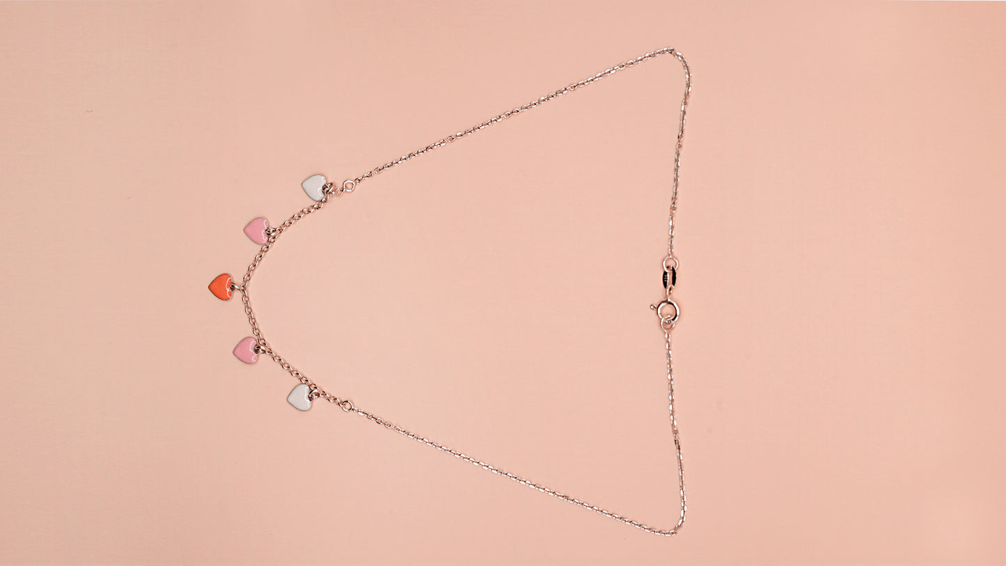 Heart Hanging Charms Necklace