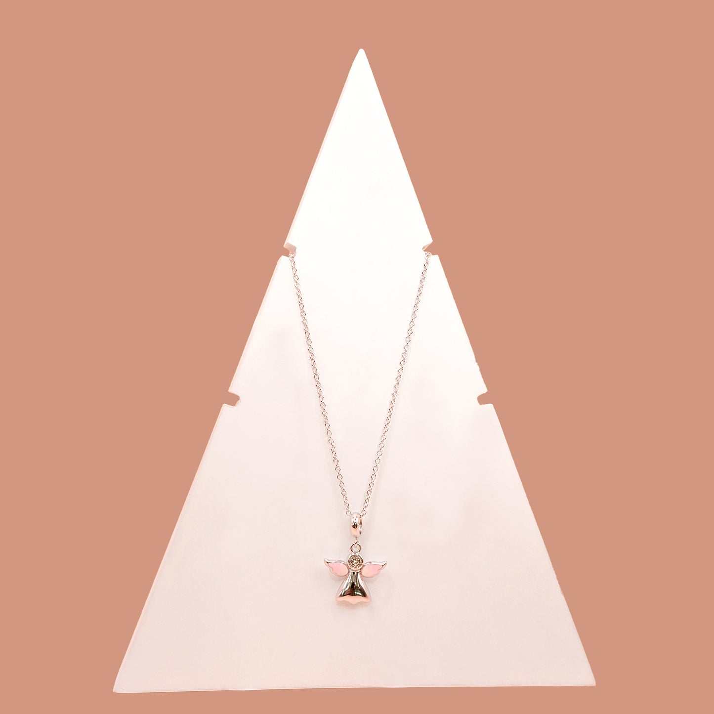 Pink Wings Angel Necklace