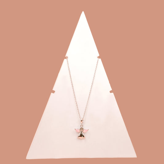 Pink Wings Angel Necklace