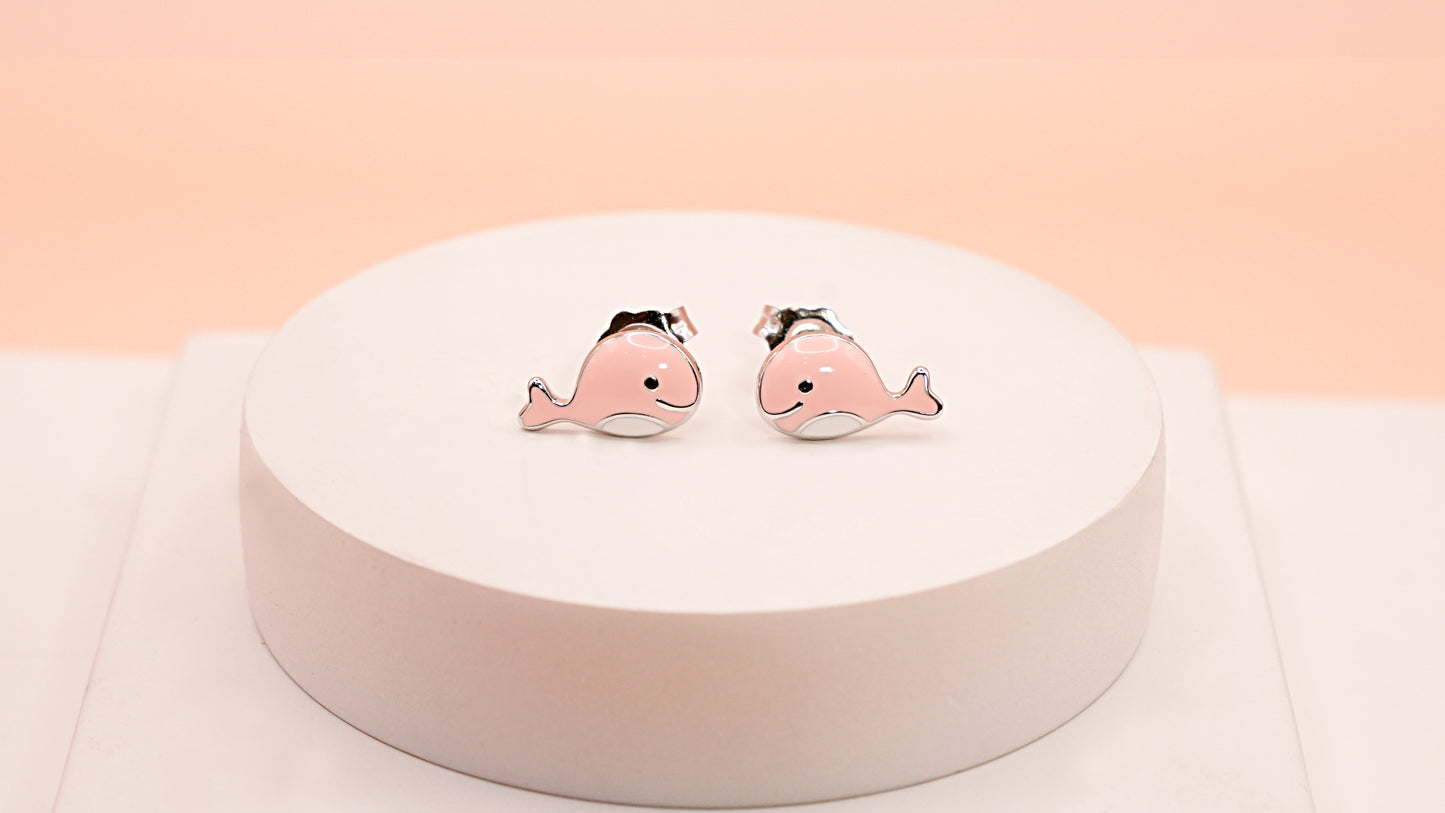 Pink Dolphin Studs