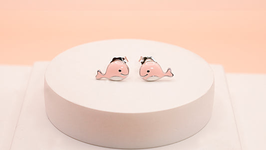 Pink Dolphin Studs