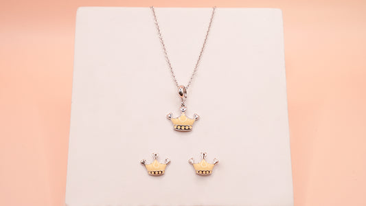 Princess Crown Pendant Set