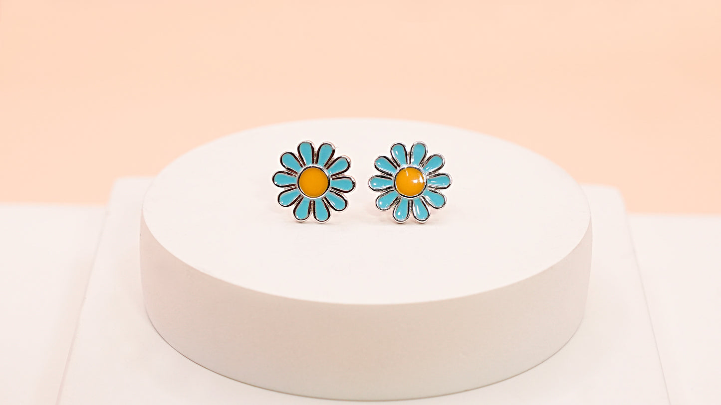 Sky Bloom Sunflower Studs