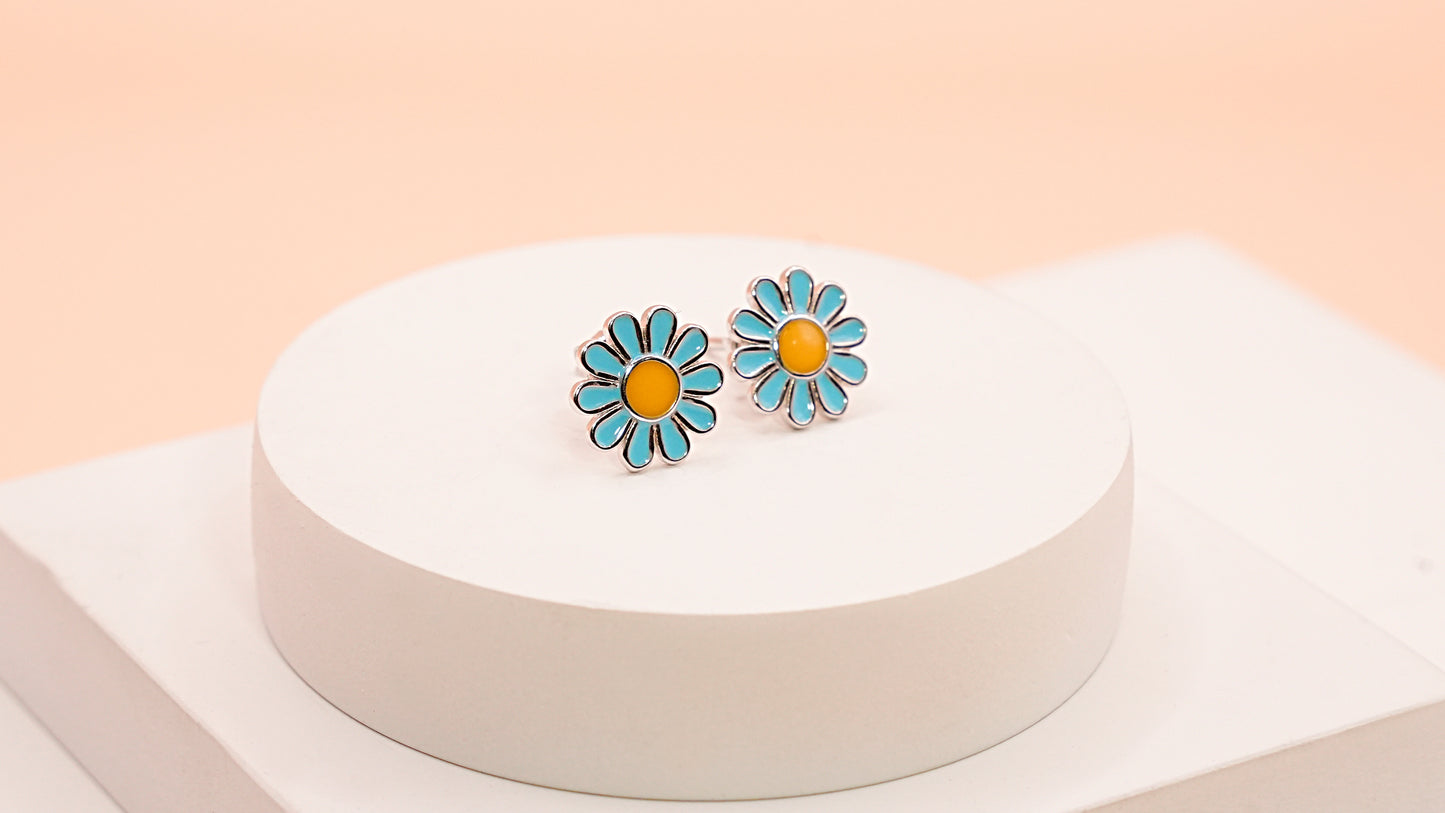 Sky Bloom Sunflower Studs