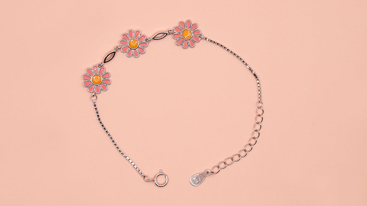 The Pink Sunflower Bracelet