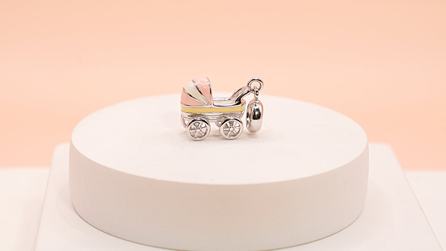 Sweet Pink Stroller Baby Charm