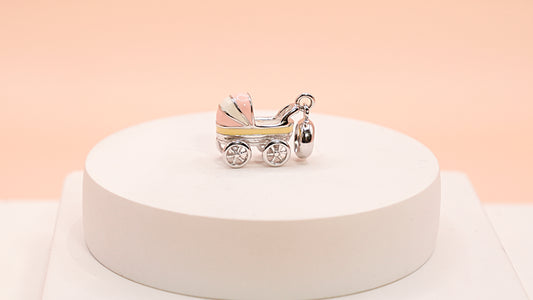 Sweet Pink Stroller Baby Charm